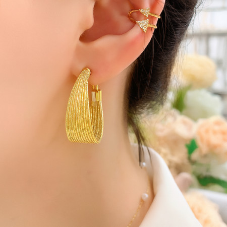 Golden Wedding Earrings-120